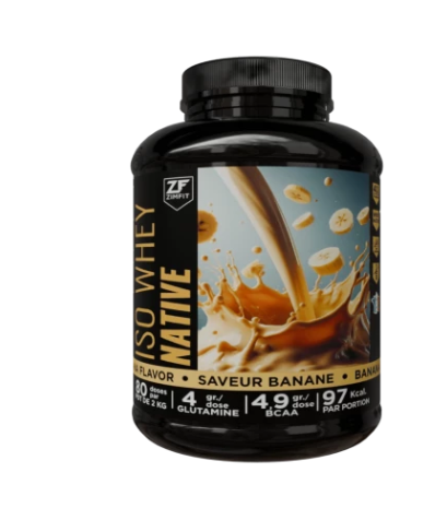 بروتين مصل اللبن ISO WHEY NATIVE Zimfit – 2 كجم – موز